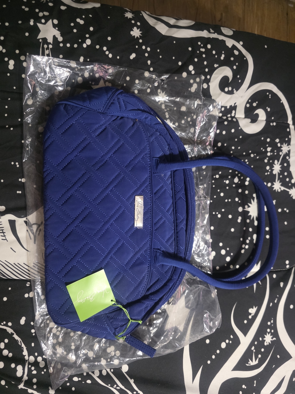 Quilted Blue Tote Handbag - Vera Bradley